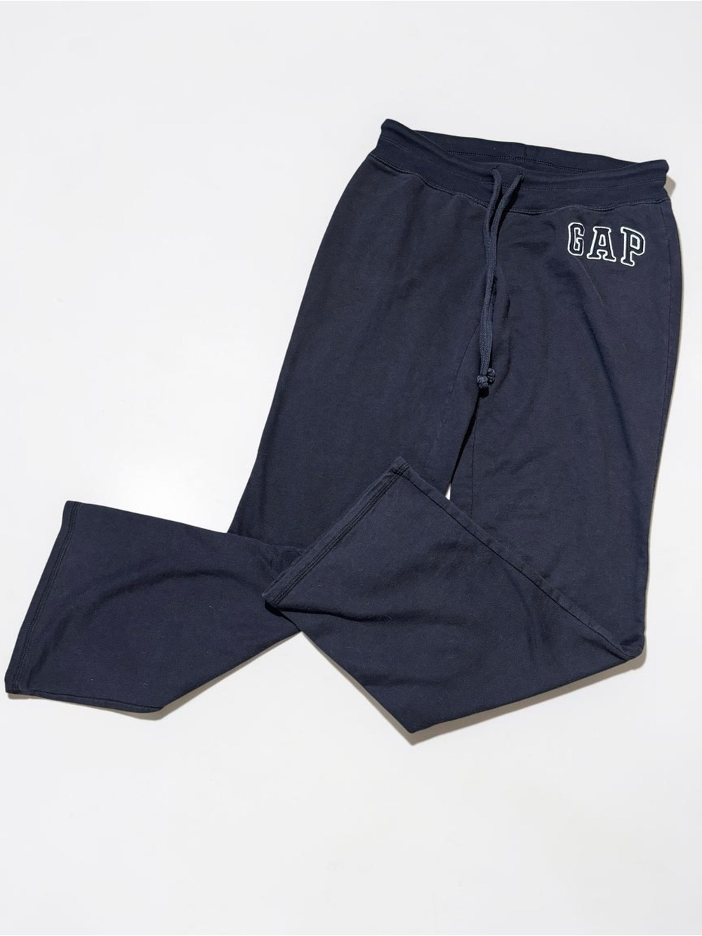 GAP Low-Rise Black Logo Sweatpants Drawstring Lounge Pants Late 2000s Casual
